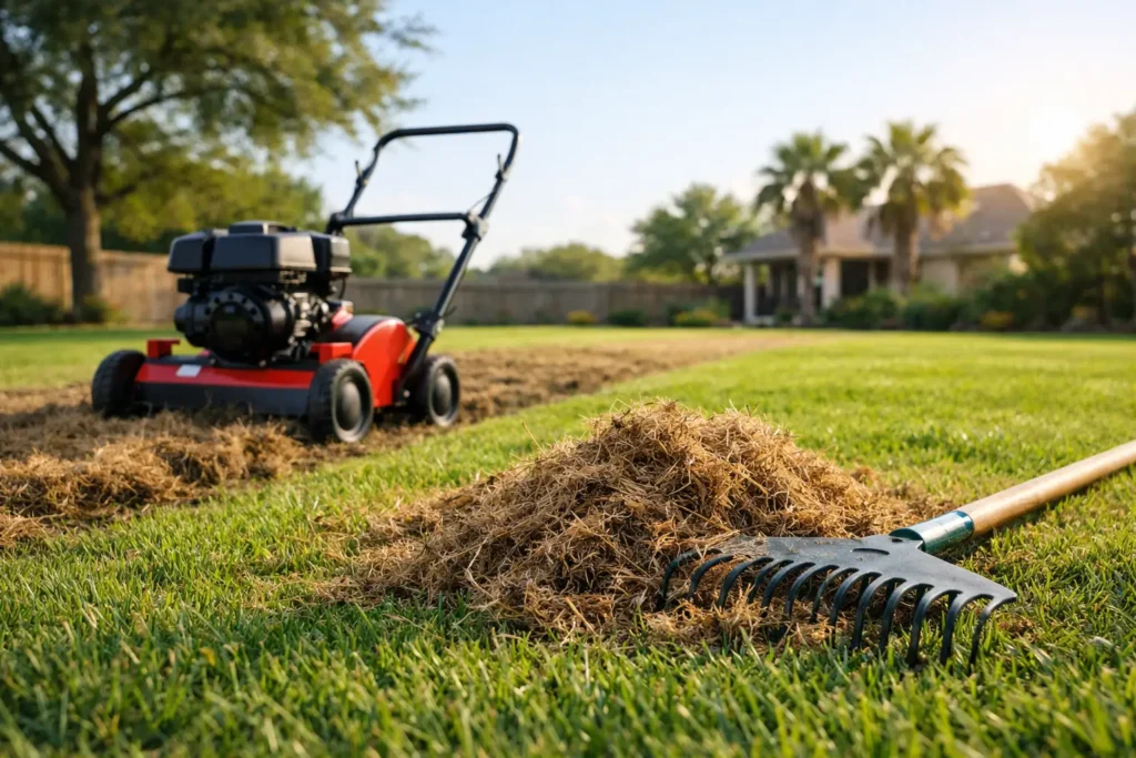 Best Time to Dethatch Lawn in Texas