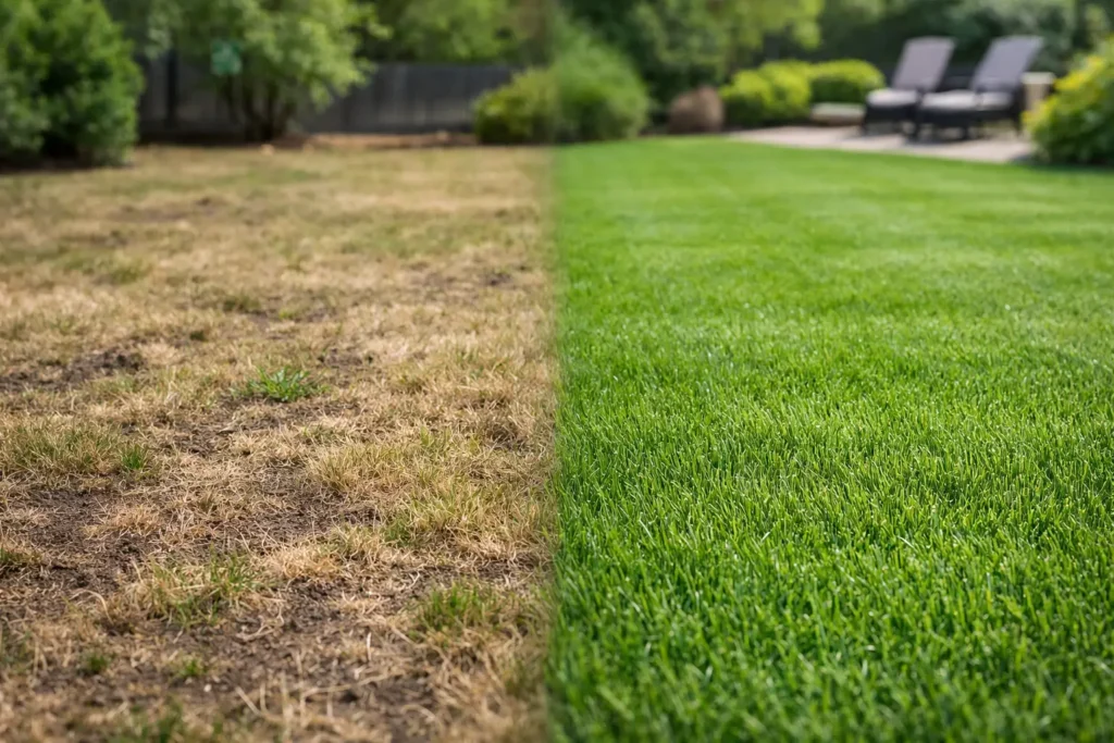 Lawn Restoration Before and After Results