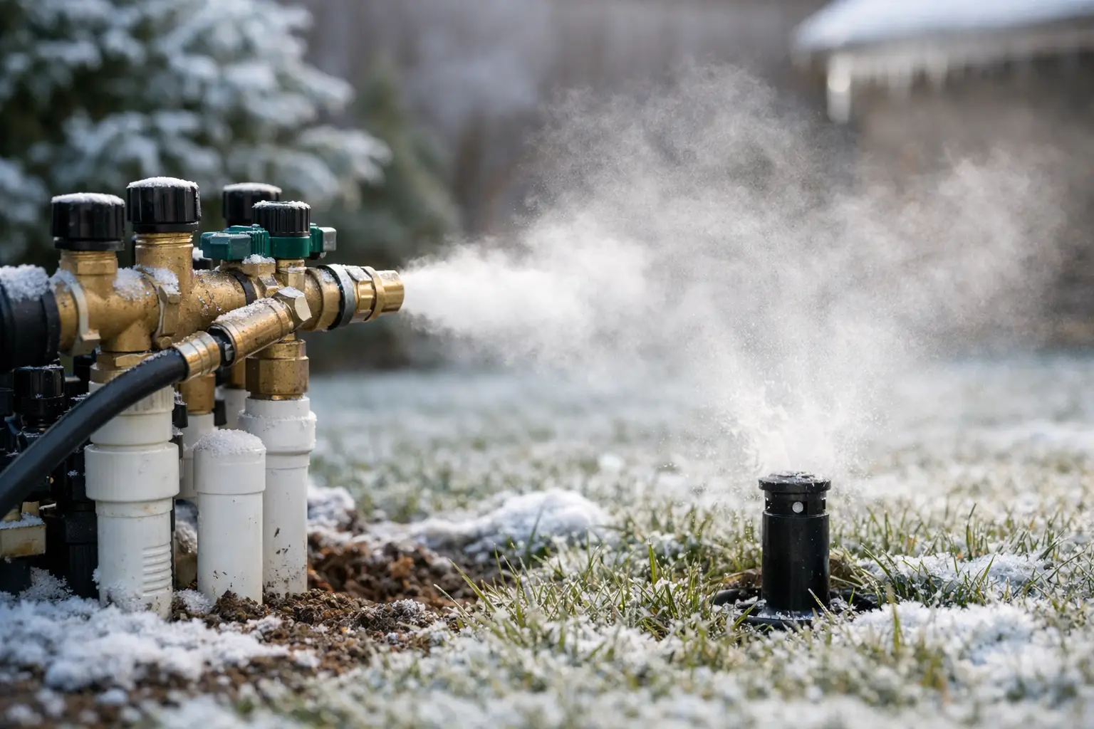 How to Winterize a Sprinkler System Before a Freeze