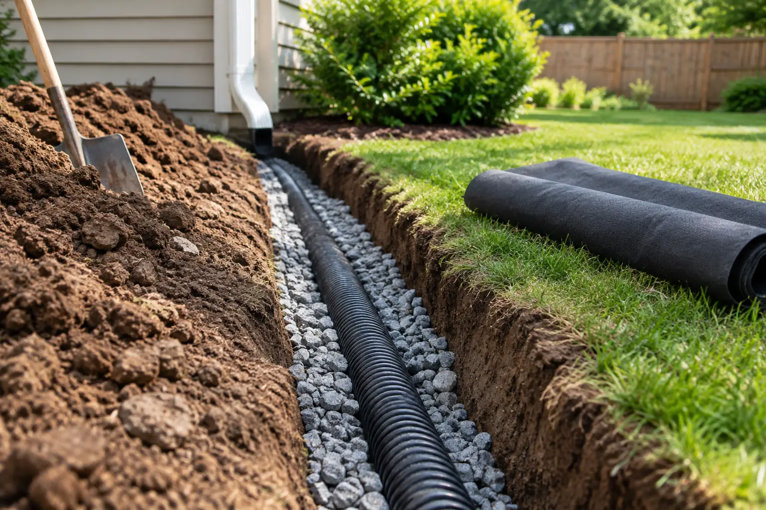 How to Install a French Drain for a Drier Yard